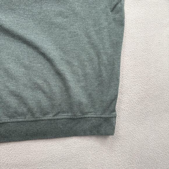 Peter Millar Sweater Mens Medium Green Quarter Zip Mock Neck Cotton Modal Golf - Picture 7 of 9